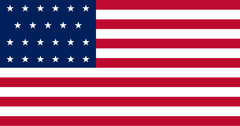 Flag of the United States with 23 stars