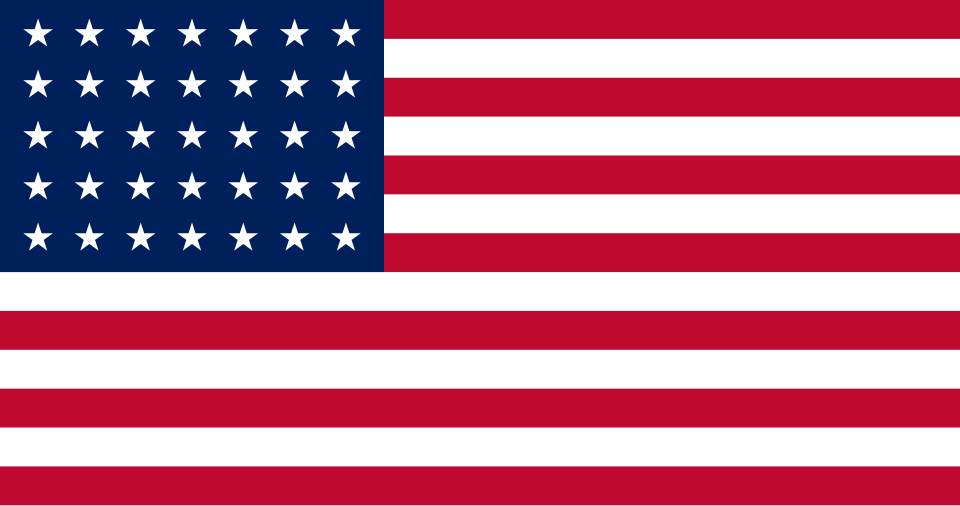 Flag of the United States with 35 stars